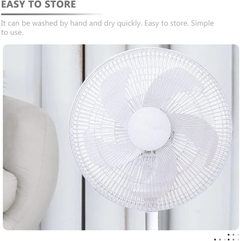 Outdoor Fan Outdoor Fan Cover 2Pcs Cover, 20 Safety Mesh for Baby, Kids, Net Guard Washable (White Baby