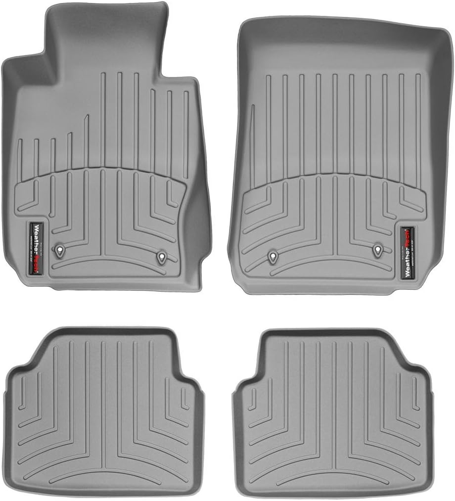 WeatherTech Custom Fit FloorLiners for BMW 335i, 335is, 328i - 1st & 2nd Row (44146-1-3), Black