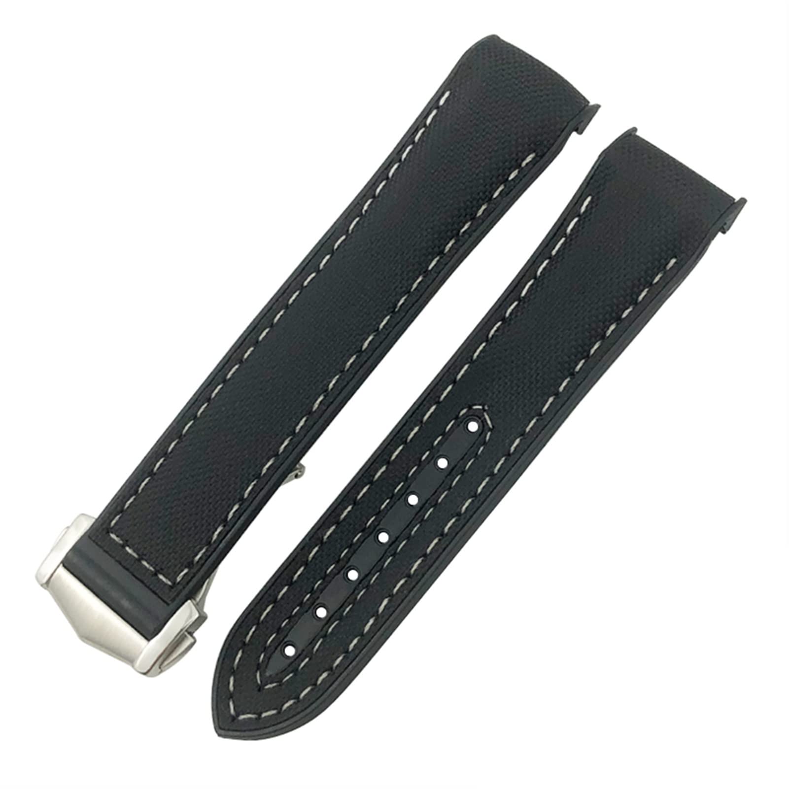 Bracelet silicone de qualité pour Omega Seamaster avec fermoir pointu - 8