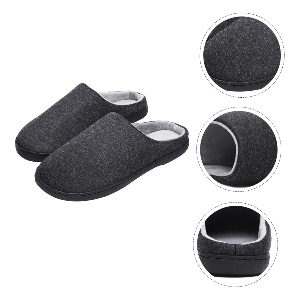 Pantofole Da in Cotone Da Donna Pantofole Sfocate Da Donna Da Ragazzo Pantaloni Da Uomo Diapositiva Invernali Da Pelose Black