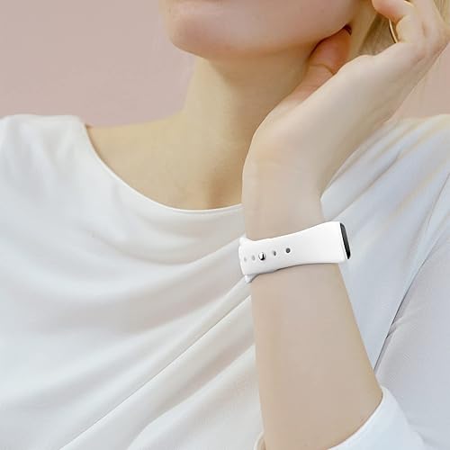 Miniatura 7 de Wanme Bandas para Amazfit Band 5 correas de repuesto para mujeres y hombres paquete de 2 correas deportivas de silicona suave compatibles con