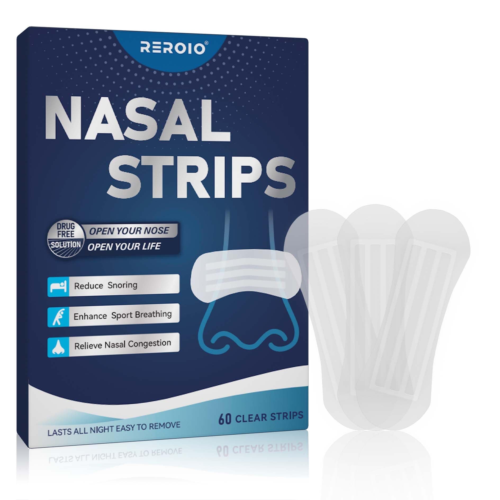 Nasal Strips for Snoring Comfortable Nose Strips for Breathing Anti Snoring Devices Drug-Free Snoring Solution for Better Airflow