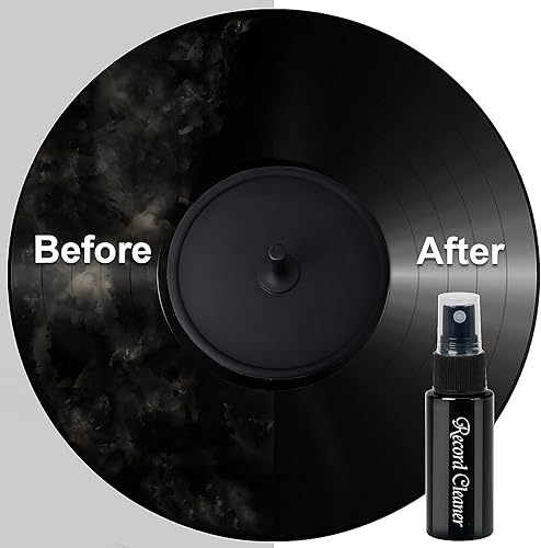 Miniatura 5 de Kit limpiador de discos de vinilo 5 en 1, cepillo de limpieza de discos de vinilo de fibra de carbono antiestático, gel de limpieza de lápiz