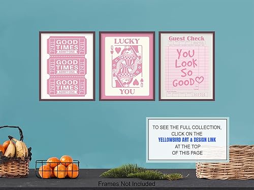 Miniatura 7 de Trendy Wall Decor for Women - positive Quotes Inspirational Girls Room Decor - Pink 80s Teen Bedroom Print Gallery Wall Art - Motivational Art -