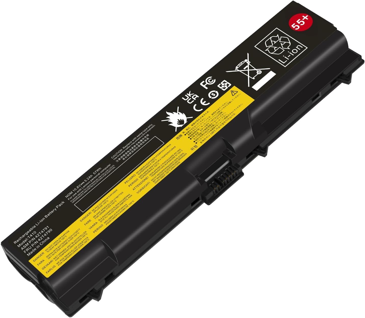 Battery for Lenovo ThinkPad E40 E50 E420 E425 E520 E525 L410 L412 L420 L421 L510 L512 L520 SL410 2842 SL510 T410 T410i T420 T510 T520 W510 W520 ThinkPad Edge 14" 05787UJ 05787VJ 05787WJ 05787XJ