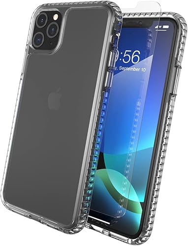 Max Protection - Paquete - Funda de protección contra impactos y protector de pantalla de vidrio templado - Hecho para Apple iPhone 11 Pro Max -