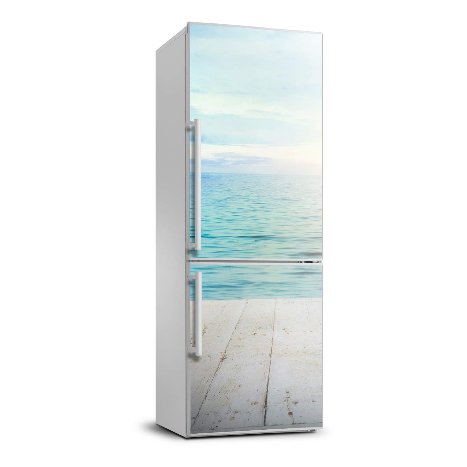 Cubierta del refrigerador autoadhesiva de 60x180 cm para renovar neveras viejas con playa tropical