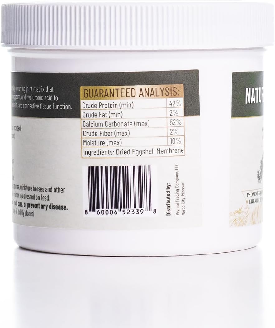 Eggshell Membrane Collagen for Horses – Natural Joint Supplement for Mobility, Cartilage, Tendons & Ligaments – Supports Flexibility – Pure Eggshell Membrane – Made in USA – 5.5 oz