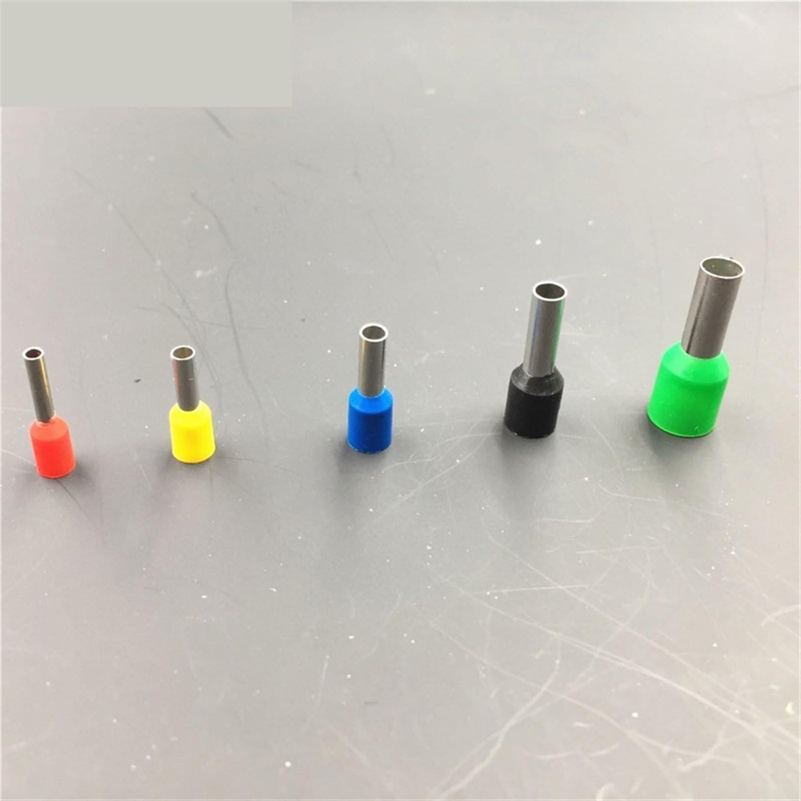 1000 pezzi E1012 Morsetto isolato per tubi 1 mm2 18 AWG cavo cavo isolante Crimp E nero giallo blu rosso verde (colore: rosso)
