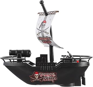NUOBESTY 1pc Kids Pirate Boat Pool Bath Toys Electric Pirate Ship Model Pirate Fun Educational Bathtub Toys for Children Toddler Pirate Party Favors