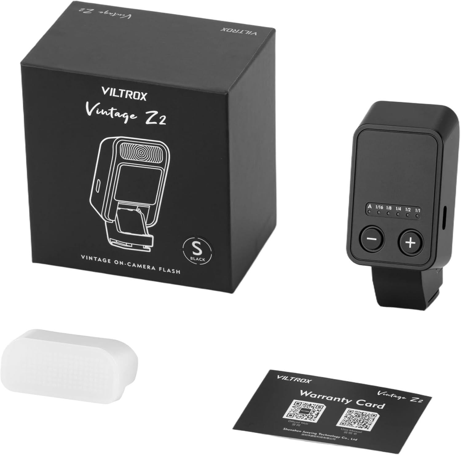 VILTROX Vintage Z2 TTL Mini Speedlite Flash for Canon Camera, Beginner-Friendly Foldable Flash, Type-C Fast Charging, Ultra-Compact 52g Portable Camera Flash (Black)