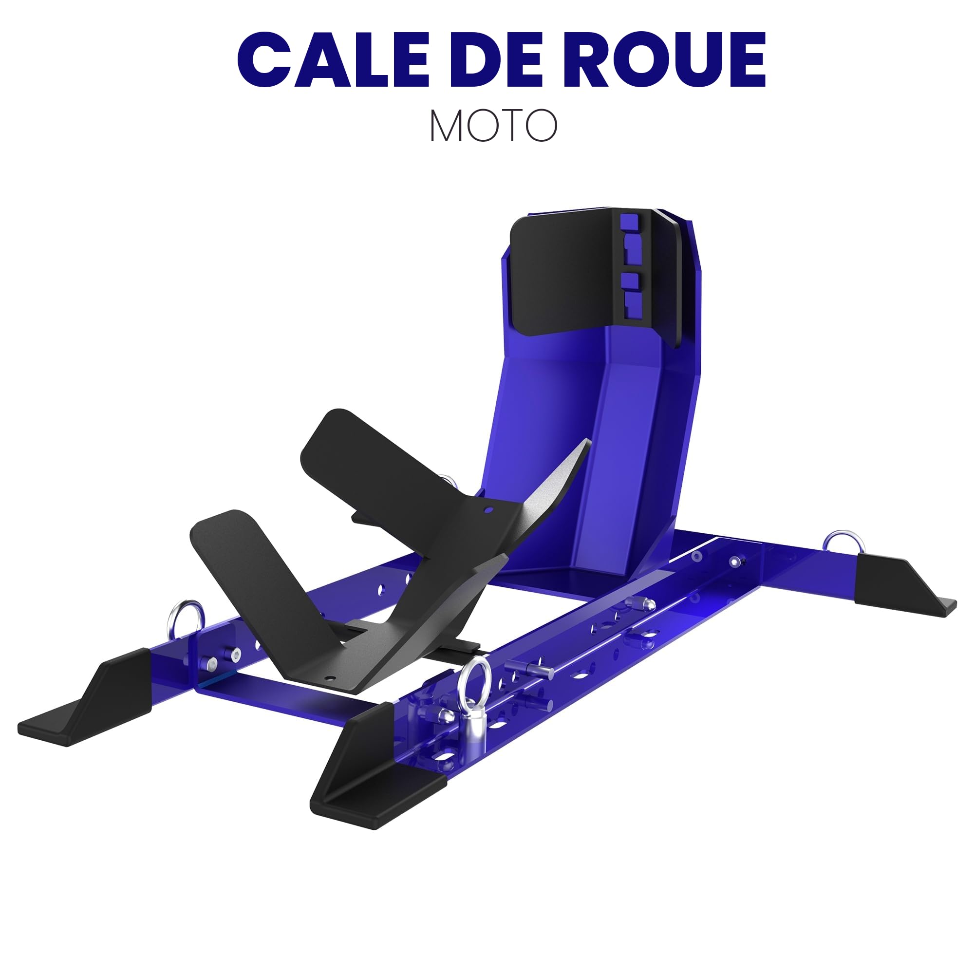 GRAND PITSTOP Cale de roue universelle pour Crusier, Sports et Dirt Bikes, support de moto robuste pour remorque, entièrement réglable, amovible, cale de roue pliable. (taille des pneus de 33 cm à 66
