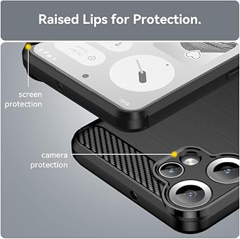 Case for Nothing CMF Phone 2 Pro Cases, Ultra Slim Phone Cover with Shock-Absorption TPU Rubber Protective Cover for Nothing CMF Phone 2 Pro Black