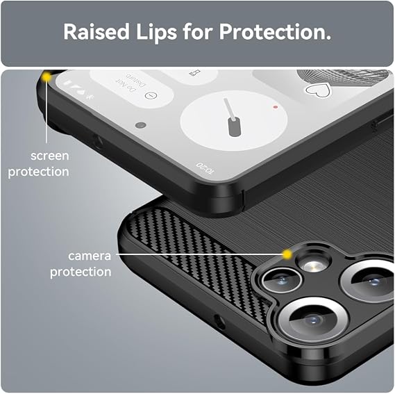 Case for Nothing CMF Phone 2 Pro Cases, Ultra Slim Phone Cover with Shock-Absorption TPU Rubber Protective Cover for Nothing CMF Phone 2 Pro Black