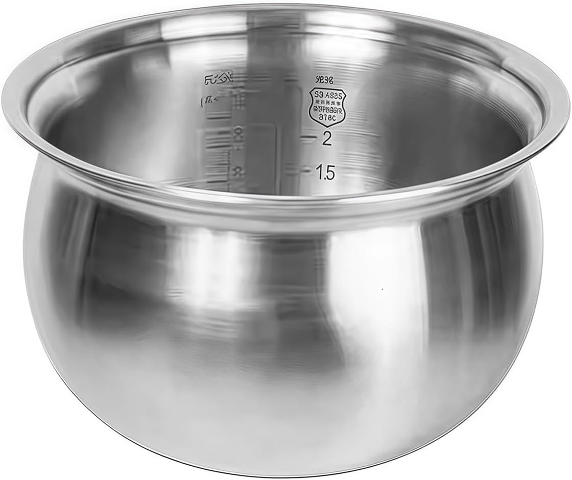 316 Stainless Steel Pot Liner Compatible For Supor Replacement Inner Pot 5L Ball Pot CYSB50FSW20QJ-100 Electric Pressure Cooker Replacement Inner Pot Electric Rice Cooker Container Replacement Inner P