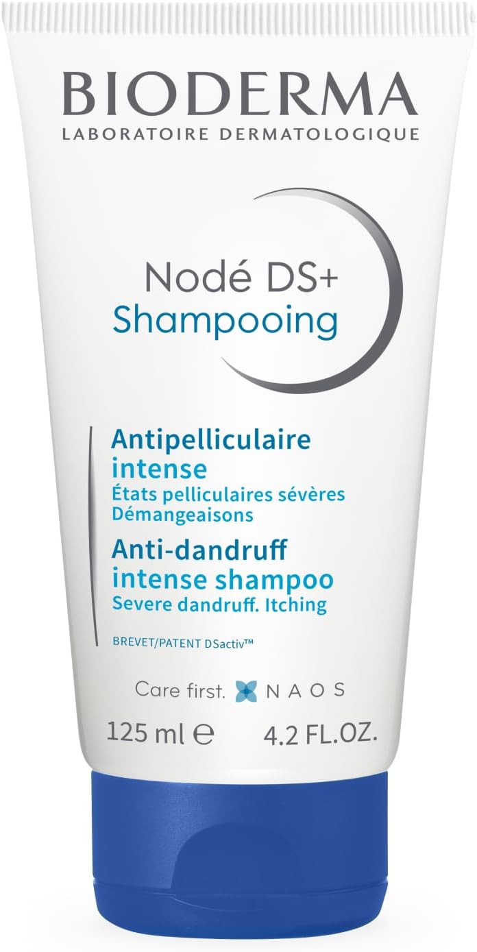 Nodé DS+ Anti Dandruff Shampoo - Shampoo for Severe & Persistent Dandruff, Gently Cleanses & Soothes for Itching Relief, Hair Care for Sensitive Scalps, 125ml