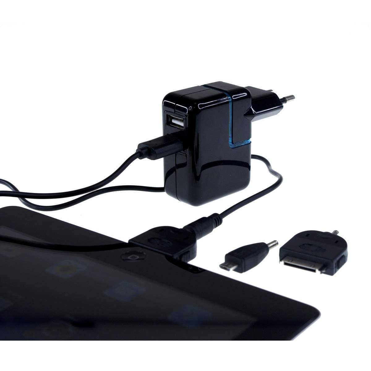 Bluestork BS-PW-2TAB Uniwersalna ładowarka sieciowa do 2 tabletów - czarna