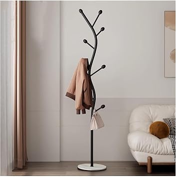 Clothes rack floor-standing clothes rack balcony home clothes drying rack (Color : Gold)