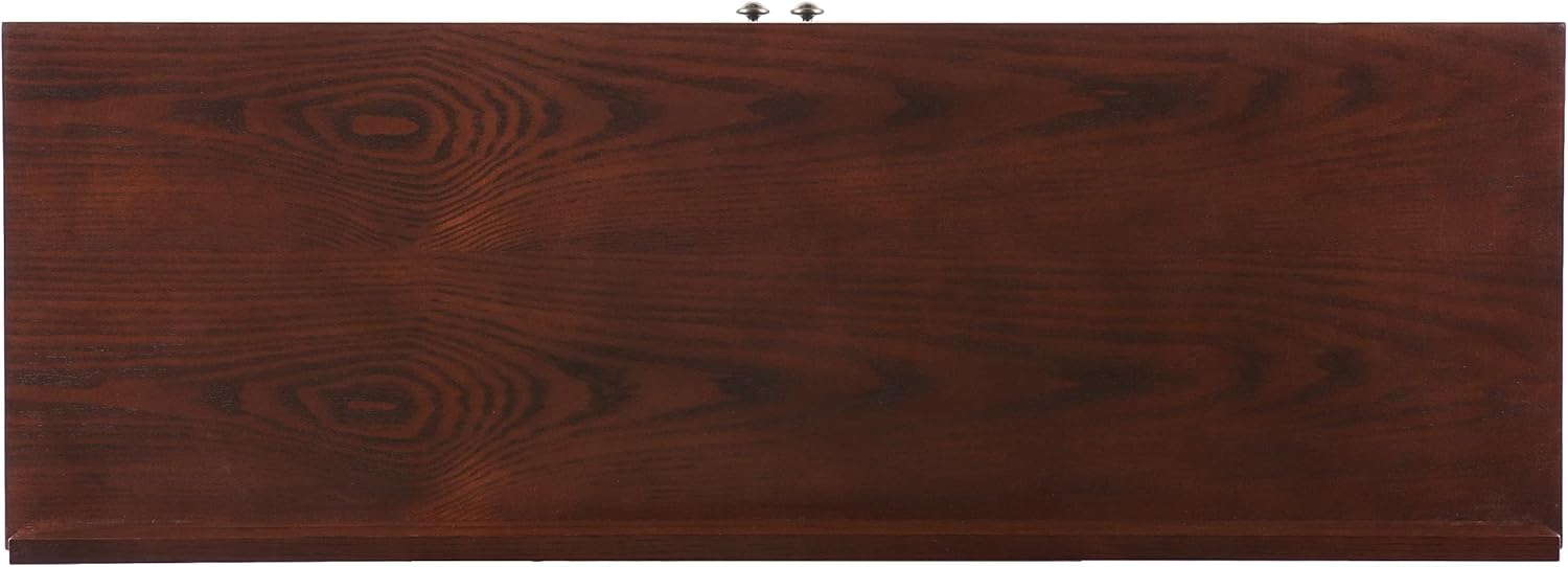 SEI Furniture - Camino Mission Faux Slate Sideboard And Display Curio - Transitional Design, Brown Finish - Ideal for Living Room, Dining Room (CM2900)