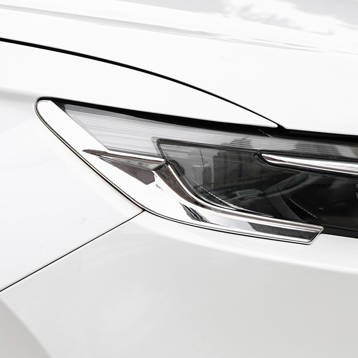 HIGH FLYING for Honda CR-V CRV 2023 2024 2025 2026 Car Exterior Accessories Front Head Light Eyebrows Cover Trim ABS 2pcs (Chrome)