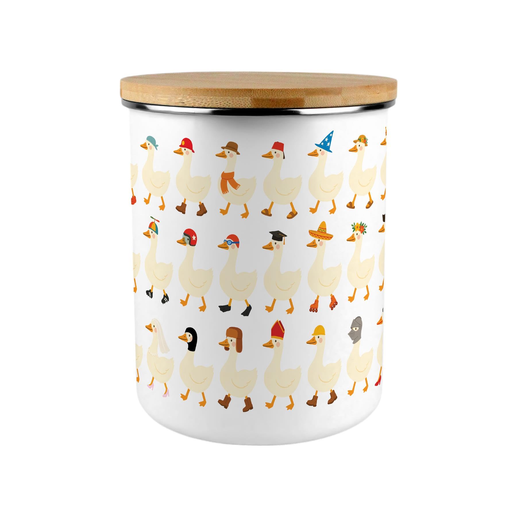 Purely Home Silly Goose Storage Canister - Novelty 2.7L Extra-Large Enamel Home & Kitchen Organisation Container