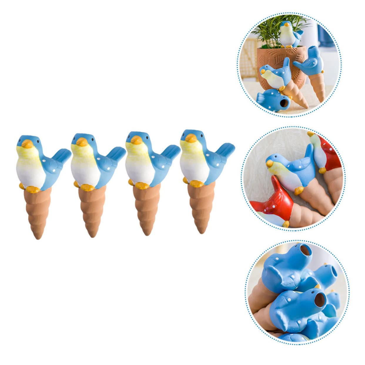 Irrigatori Automatici Kit 4 Pezzi in Ceramica per Piante Metodo a Goccia Facile da Usare per Patio e Prato