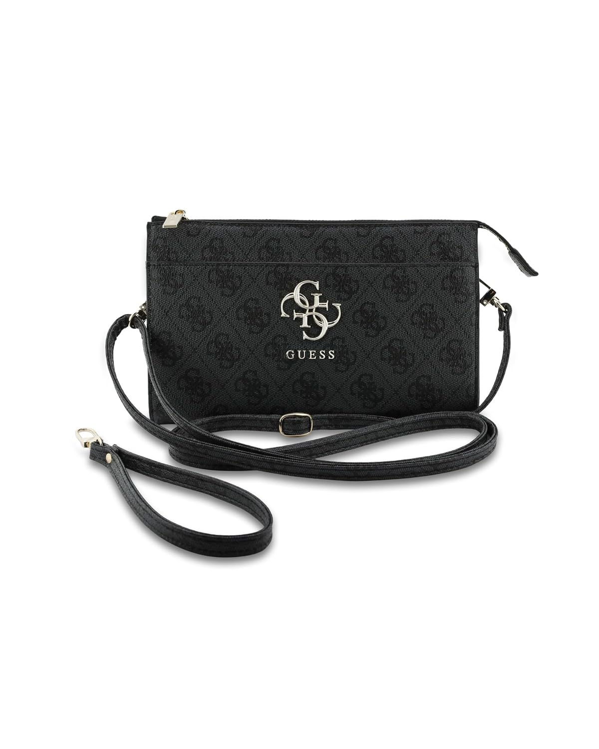 cg mobile GUESS Universal Phone Bag Officially Licensed, Big 4G Logo Print Phone Pouch with Crossbody Strap, Impact-Resistant Protective Phone Holder for Men & Women - Black-picture-13