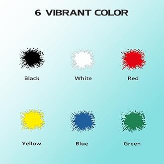 Airbrush Paint 6 Colors, Ready to Spray Airbrush Paint Set, Water-Based Acrylic Air Brush Paints for Metal, Plastic Models, Canvas, Wood, 0.67 Fl Oz/20ml