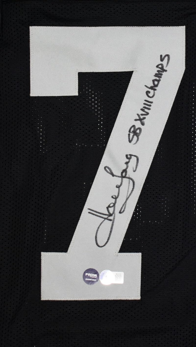 Howie Long Autographed Black Pro Style Jersey w/SB Champs - Beckett W Hologram Black