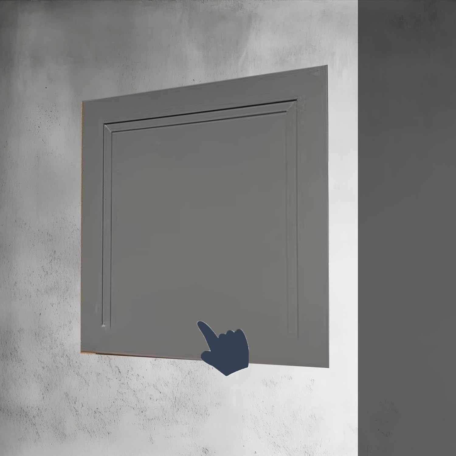 Kjobdwz Dark Gray Steel Access Panel Spring Loaded Access Panel, Drywall Wall Hole Cover Access Door For Plumbing, Inspection Door Hatch(,40X40cm/16X16in)