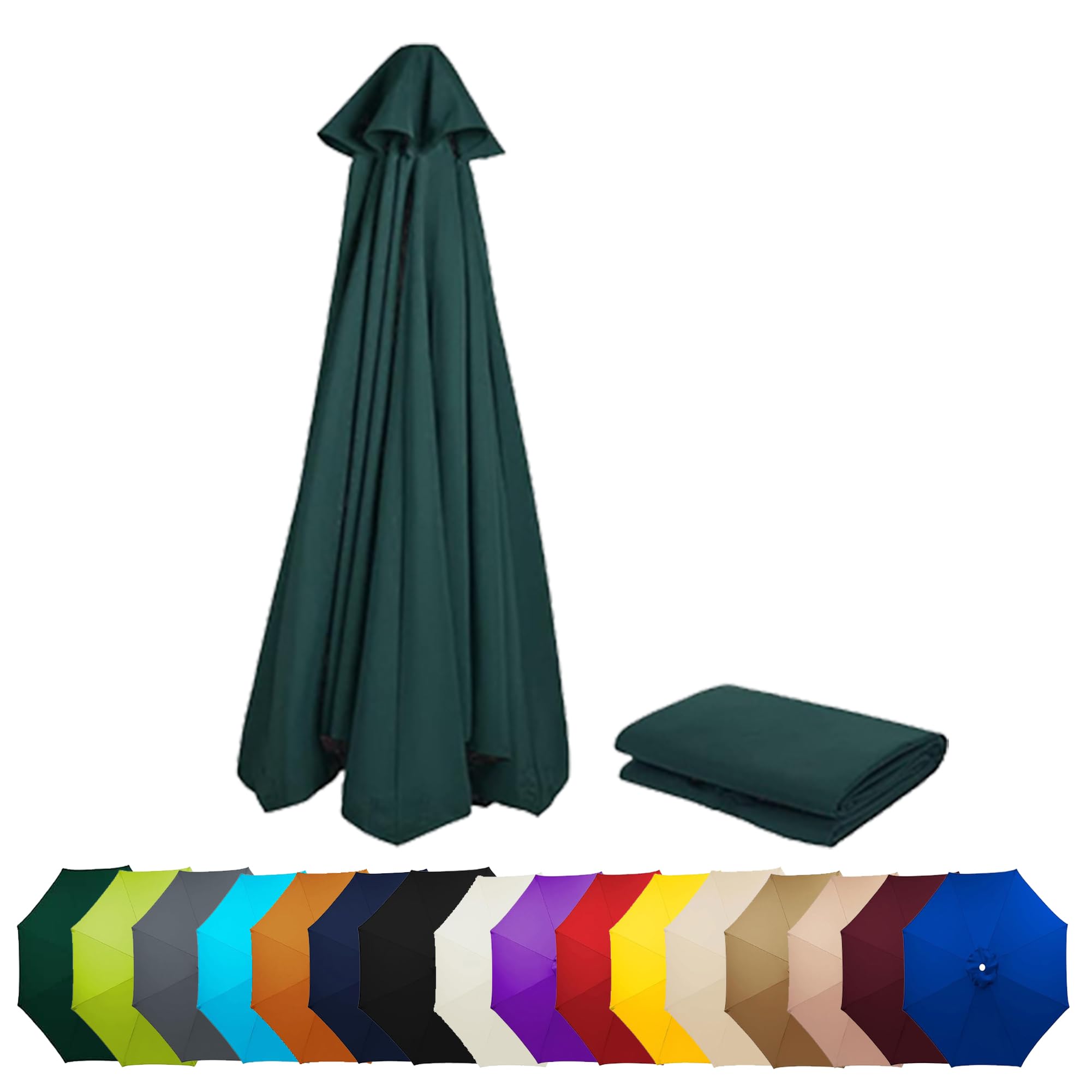 Replacement Parasol Canopy 6/8 Arms Garden Parasol Sunshade Covers Outdoor 1.5m/2m/2.3m/2.5m/2.7m/3m/3.5m/4m Replacement Umbrella Top Fabric Cover Only, Diameter Large Patio Umbrella Weatherproof