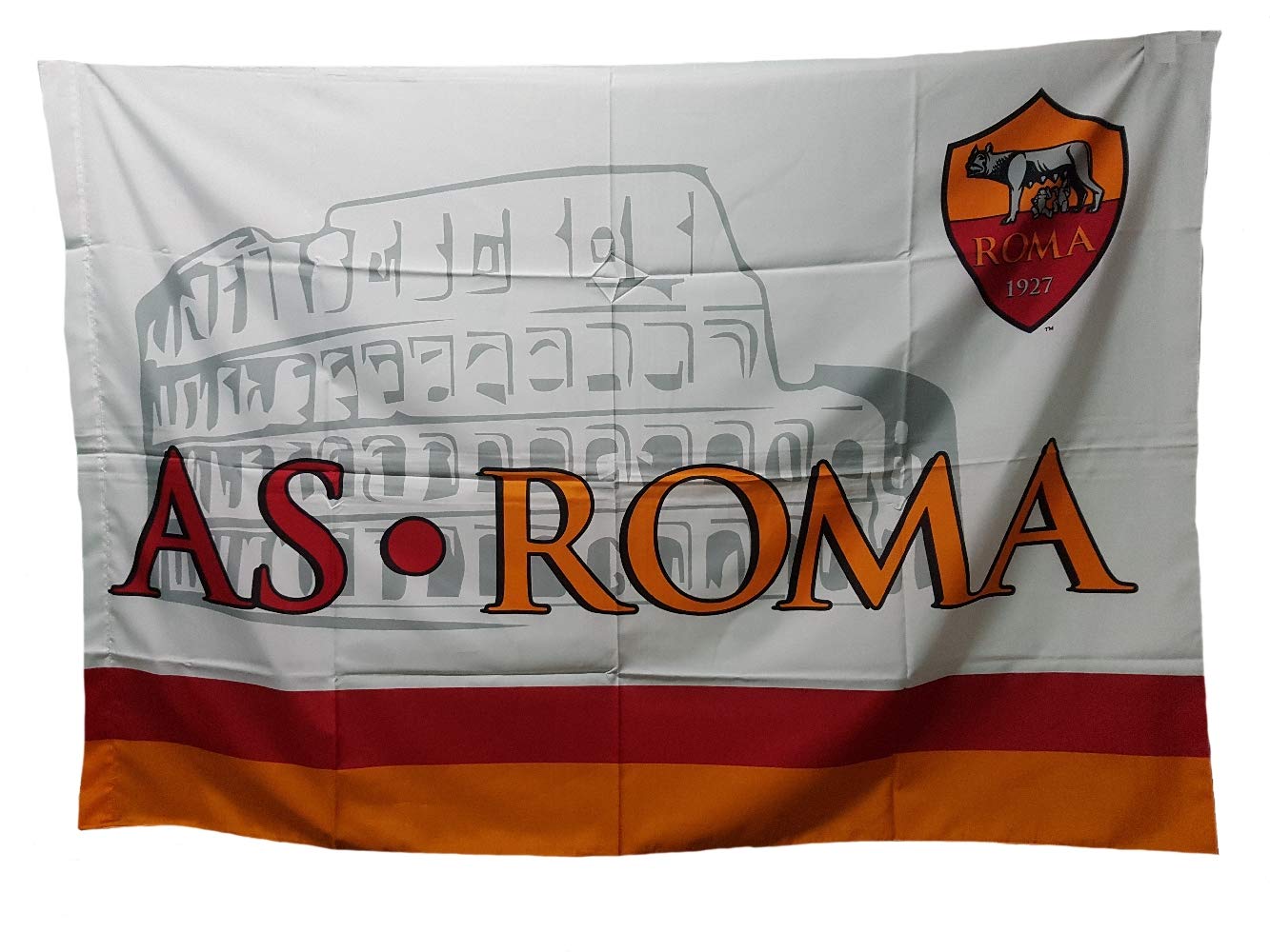Bandiera Roma ABCTEXILE 100x140 Cm Con Asola Per Astra - Bandiera Da Calcio, Originale Con Ologramma - Foto 4