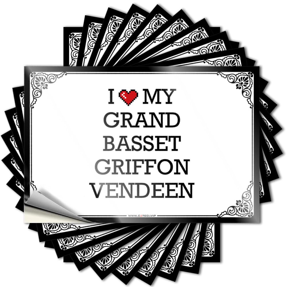Decal Accent, Diatomaceous Helmet I Love My Grand Basset Griffon Vendeen | Outside Decor(8X12CM)
