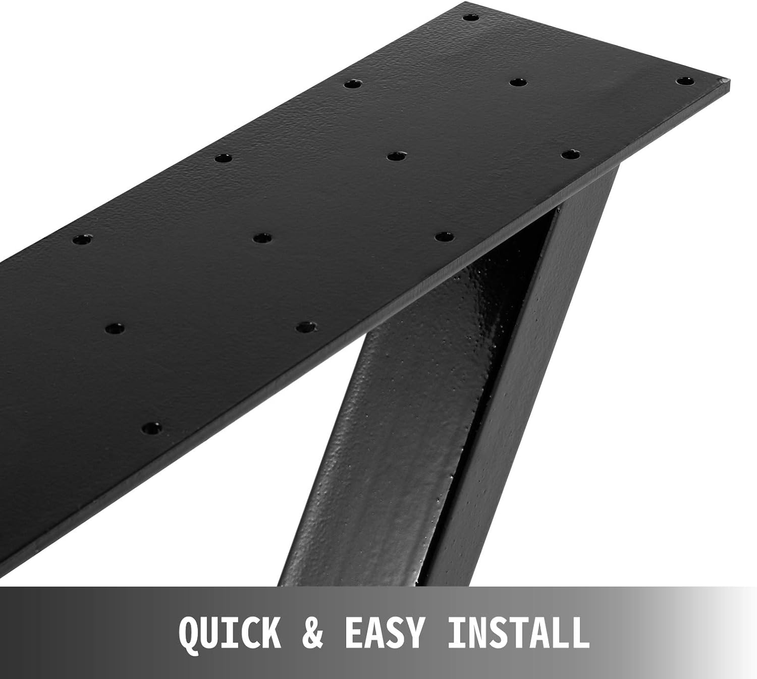 Uр Tо 50% оƒƒ Happybuy Metal Table Legs Set of 2 Dining Table Legs Black Desk Legs, 28 Height 20 Width Heavy Duty Bench Legs Zig Zag Style Coffee Table Legs Base Modern DIY Steel Table Legs
