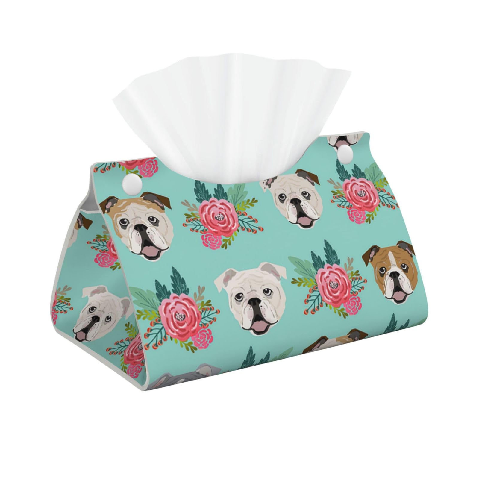 Funny English Dog Print Long Tissue Box Cover Tissue Dispenser Box For Living Room, Office, Car, Bathroom