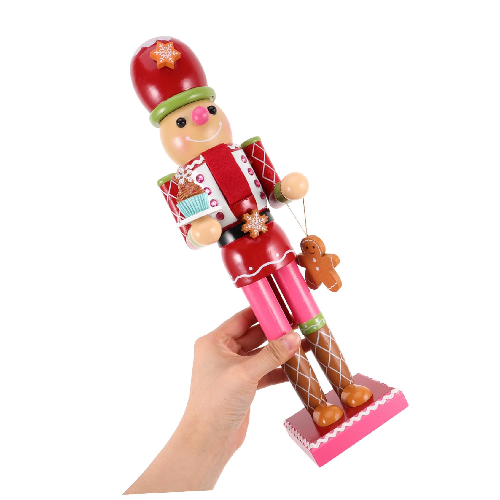 VICASKY Schiaccianoci Soldato Omino di Pan Speziato Decorazione per Casa in Legno Ornamento da Tavolo per Feste di Natale