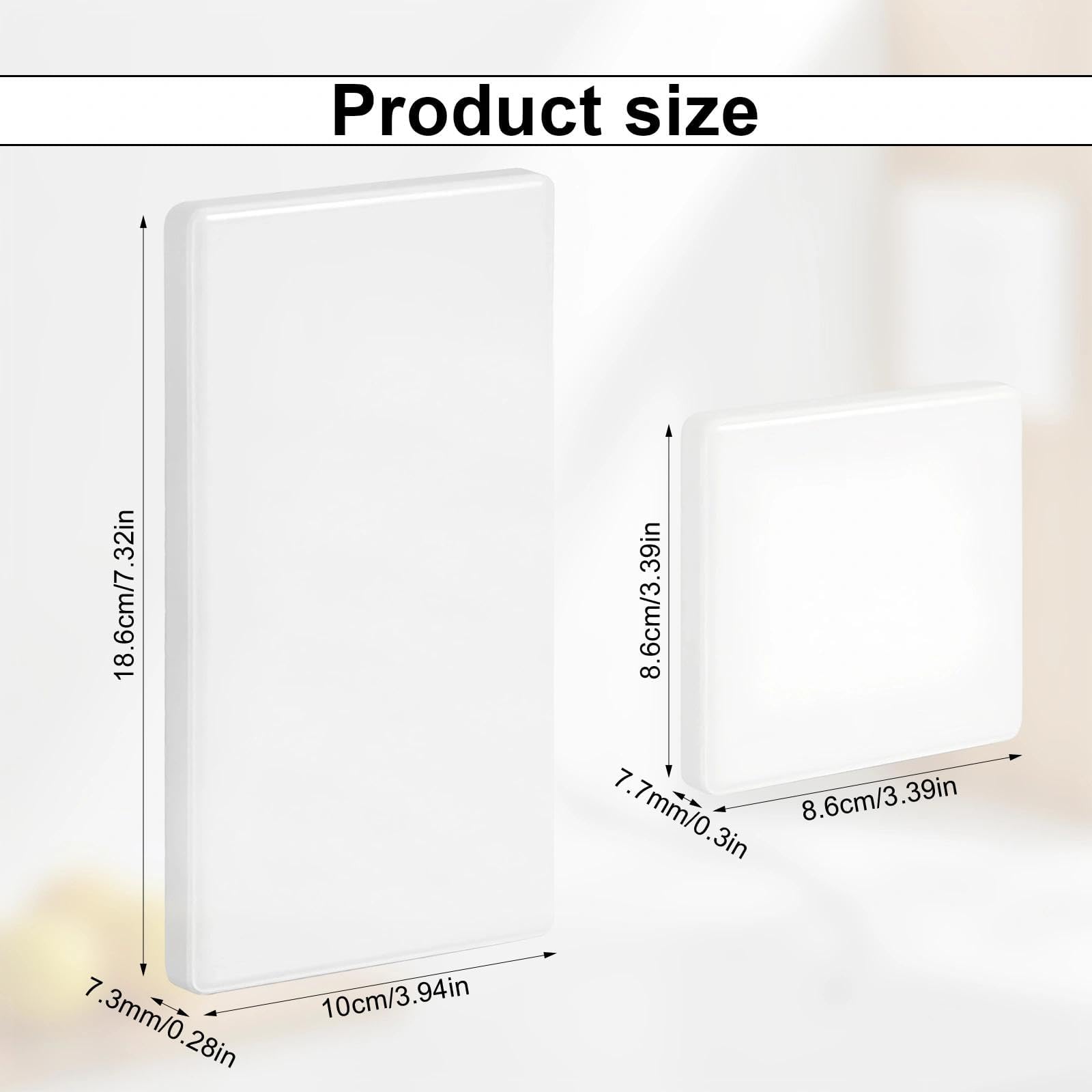 3 Piezas Cubiertas Ciegas Empotradas Autoadhesivo, Tapa Ciega Blanco, Tapa Enchufes Pared de Plástico ABS, para Enchufes Sin Uso y Aberturas de Pared