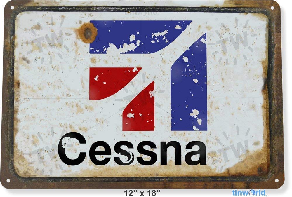 Biopracess Metalpostera27535 Tin Sign Cessna Aviation Airplane Hangar Aeronautical Metal Decor Vintage Tin Sign 7.8 * 11.8 Inch(L * W)