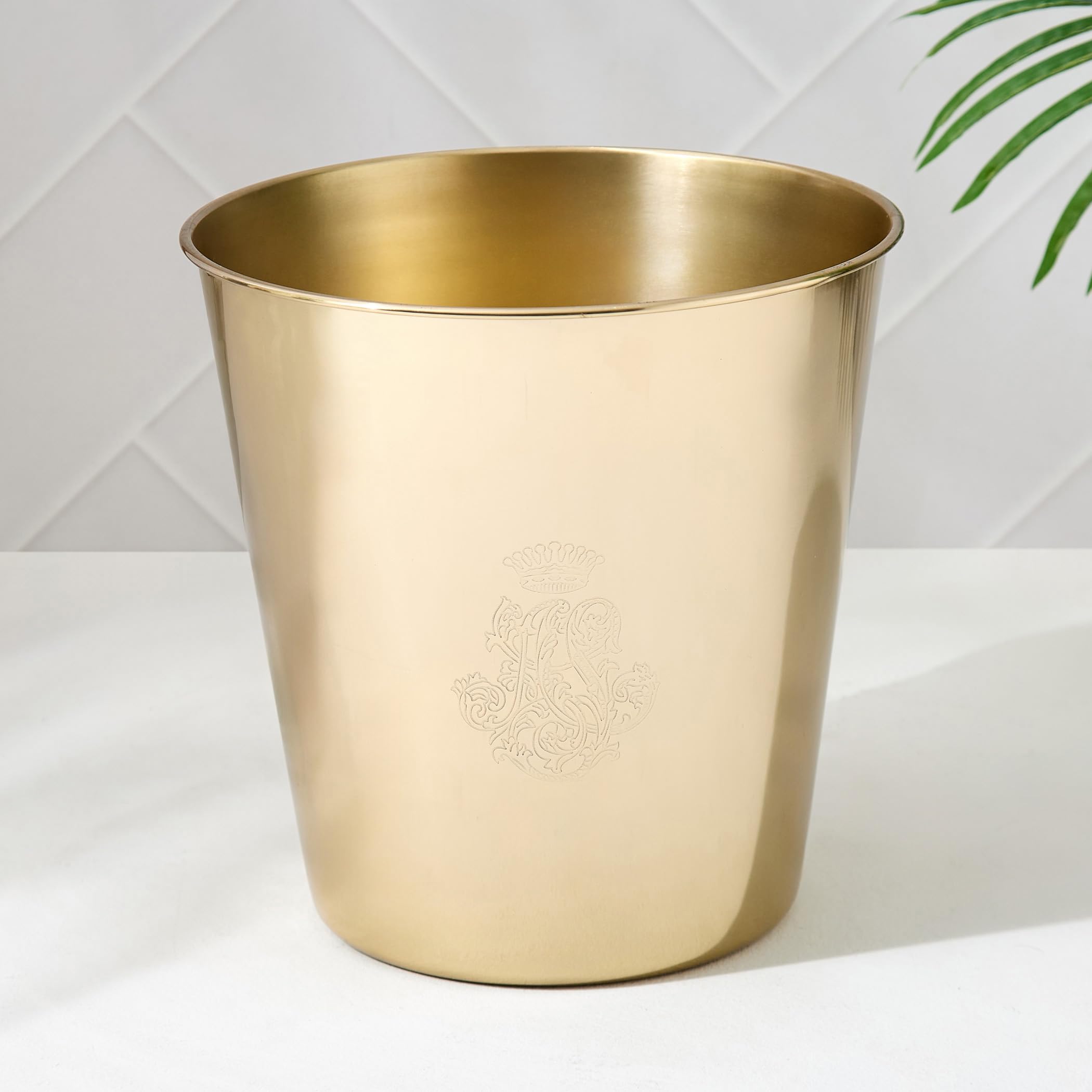 Home Centre Harbour Royal Stainless Steel Open Waste Bin - 7L