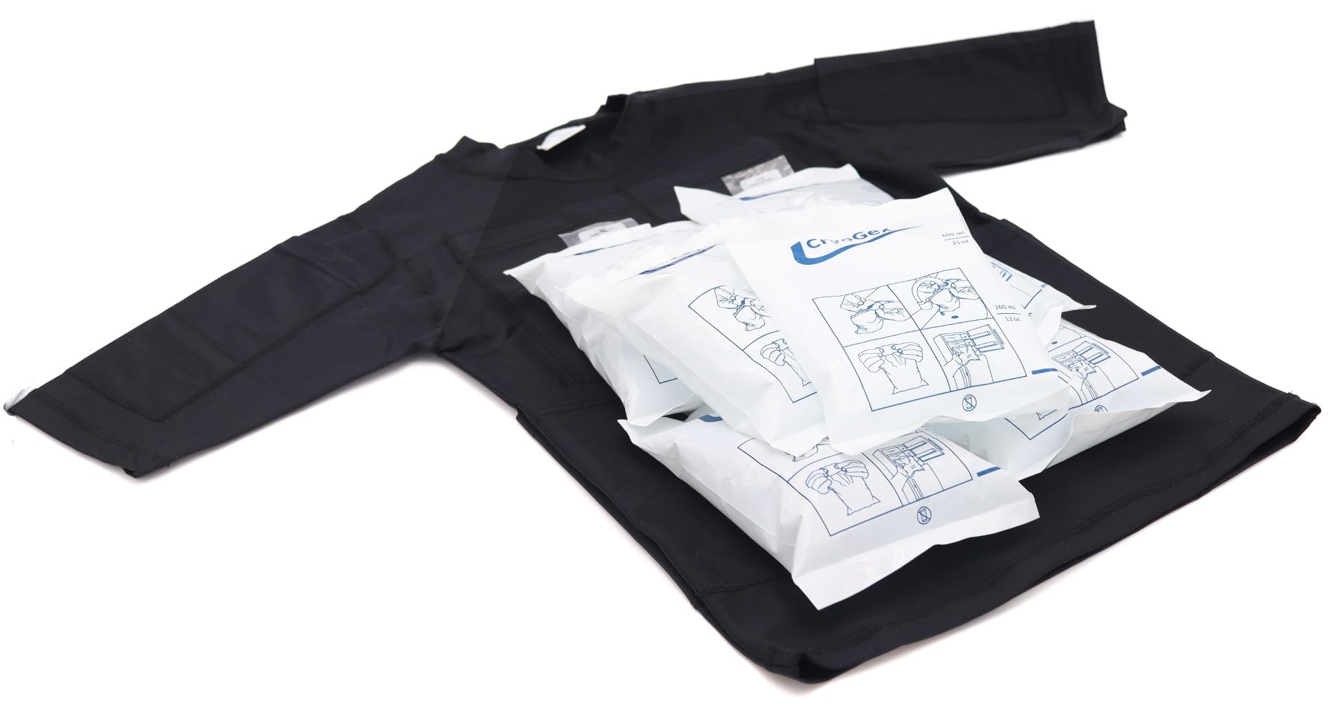 T-Shirt Refroidissant Avec Sacs De Glace – Brûler des Calories Par Le Froid – Modèle Haut Puissance 4800G – XL