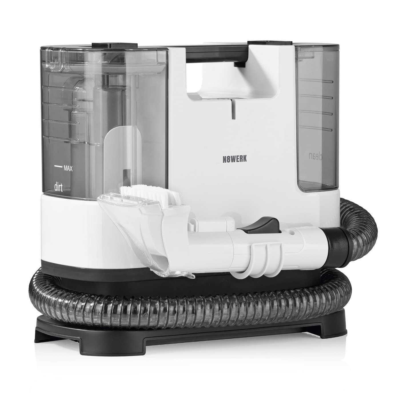 Aspirador de lavado Portable Clean | Limpiador de tapicería y alfombras, ligero y compacto, quitamanchas, potente motor de 400 W, depósito de agua fresca y sucia