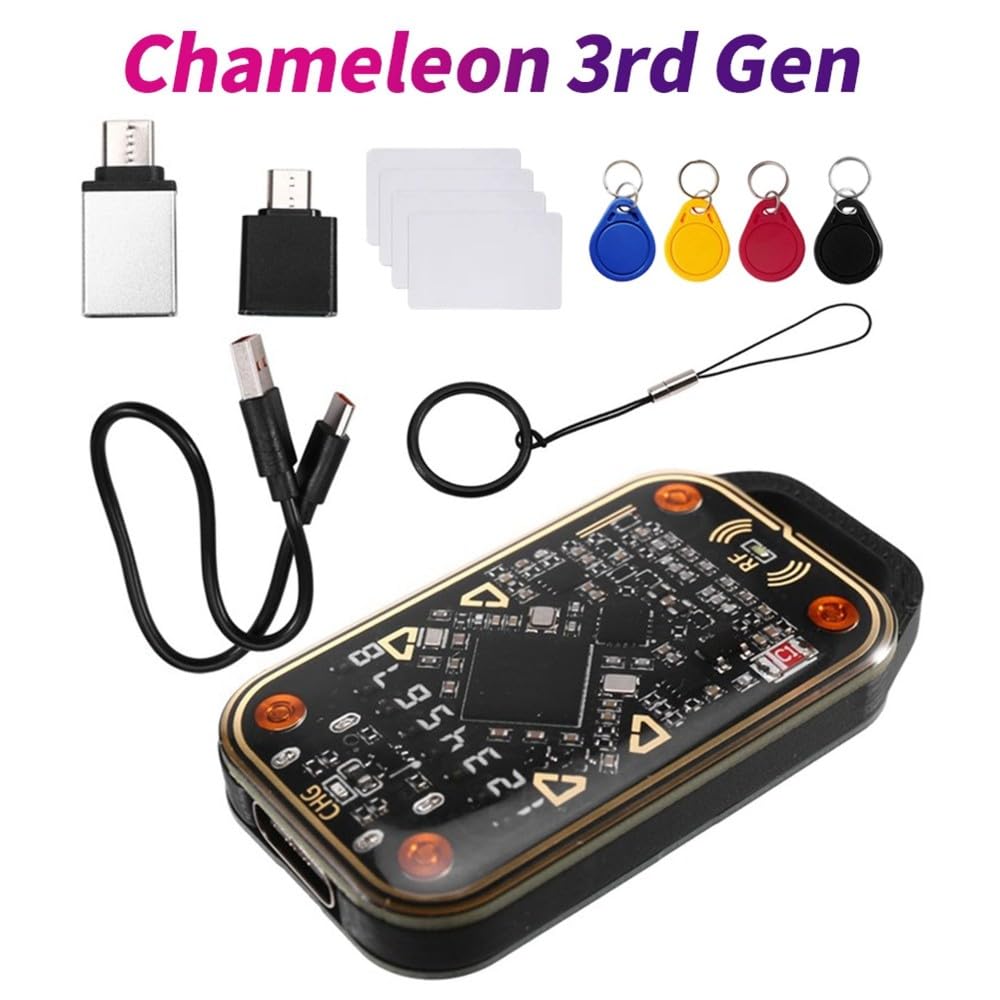 Chameleon Ultra V3.0 RFID Smartcard-Emulator 125K 13,56 MHz ID IC Tag Kopierer NFC Lese- und Schreibfunktion + 8 Stück UID CUID Schlüsselanhängerkarten