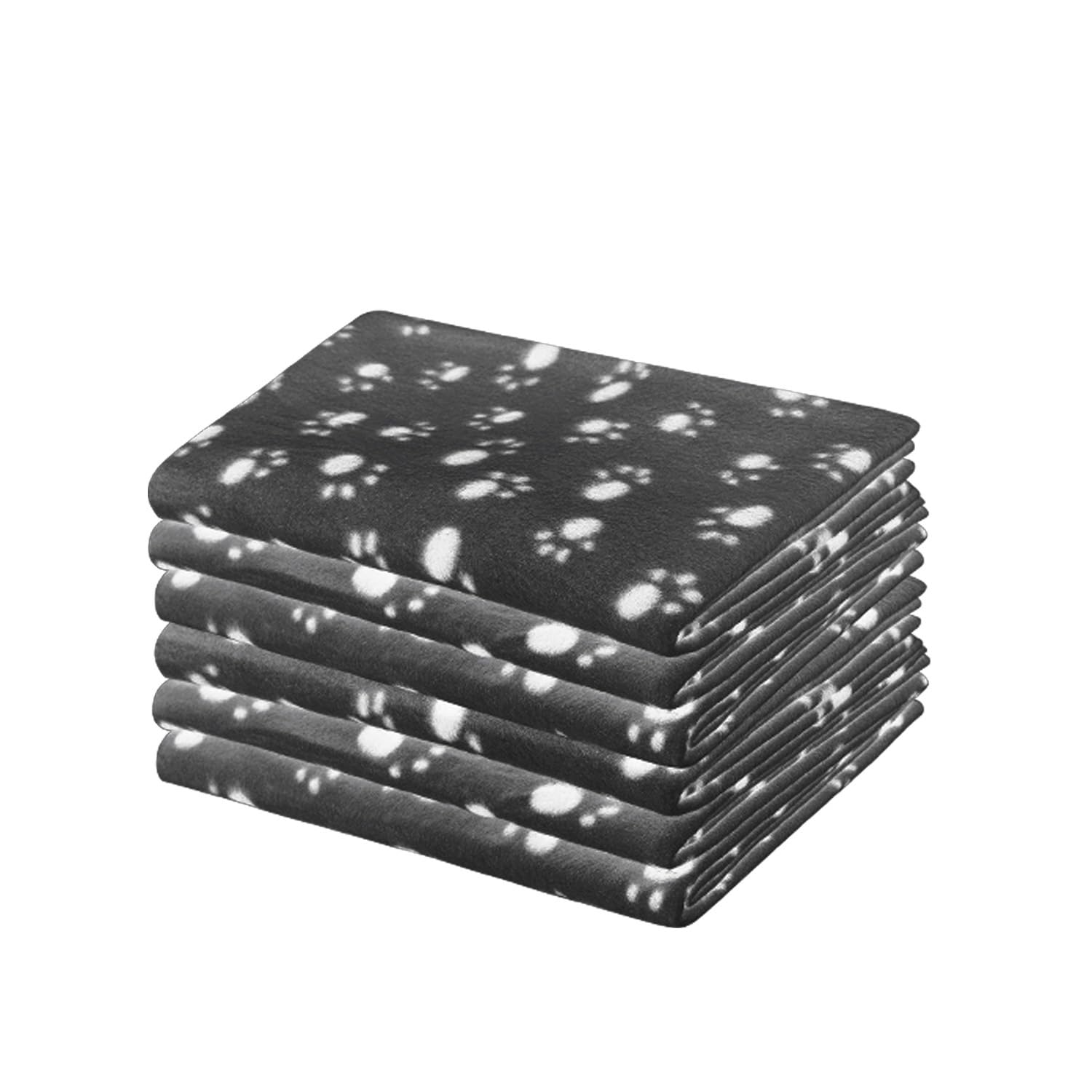 Nobleza - 6*Manta para Perros Mascotas Manta Sofa Suave Manta para Mascotas Perros Gatos Cálida Protección para Sofá, Cama, Lavable a Máquina, Negro, 75 * 75cm