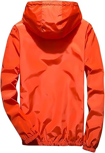 Miniatura 3 de Chaquetas impermeables ligeras para hombre, rompevientos con capucha, impermeable para exteriores, senderismo, correr, viajes, sudaderas con capucha