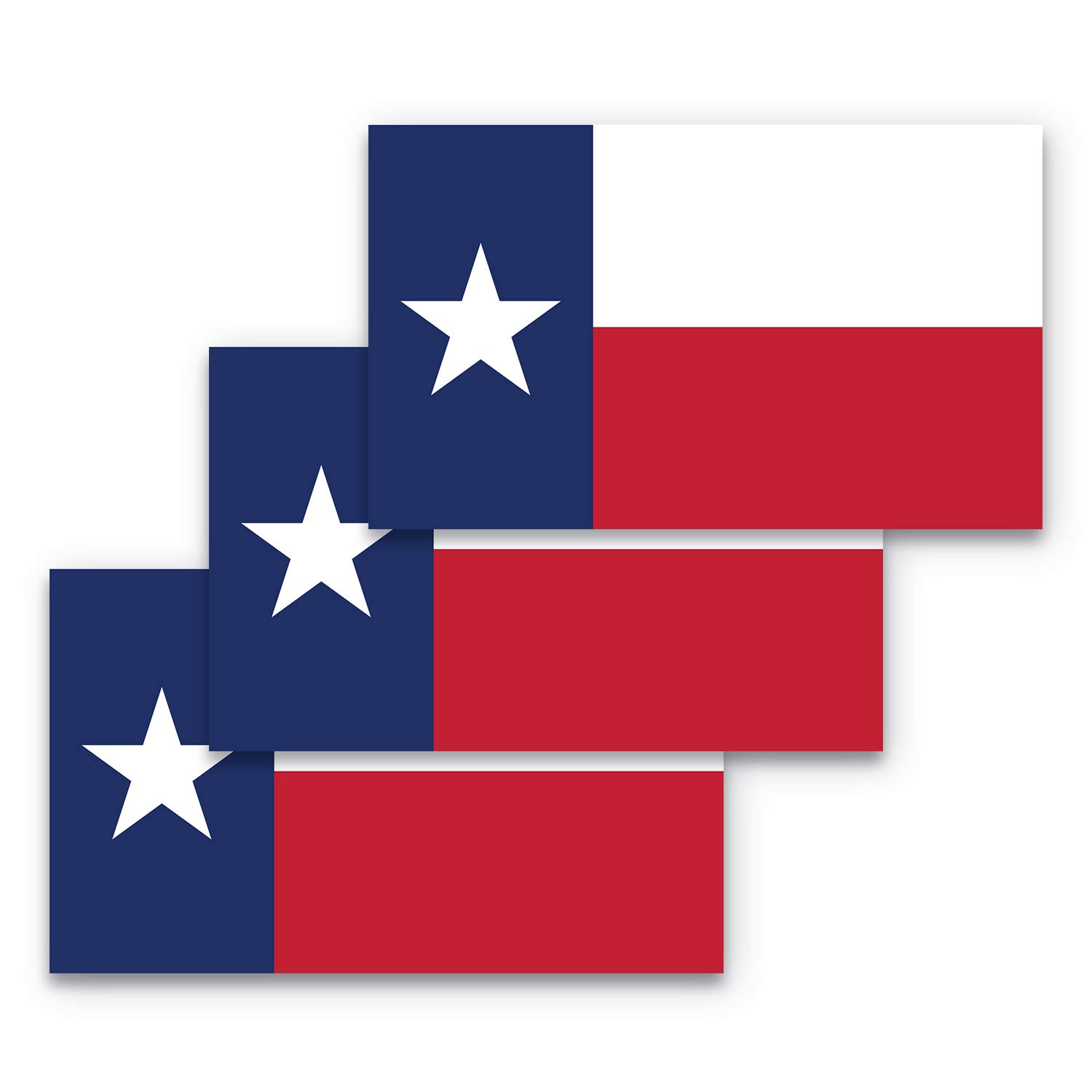 3x5 Texas Sticker 3-Pack Made with Durable, Waterproof Materials, Long-Lasting Texas Flag Sticker Texan Sticker Texas State Bumper Sticker TX Bumper Sticker