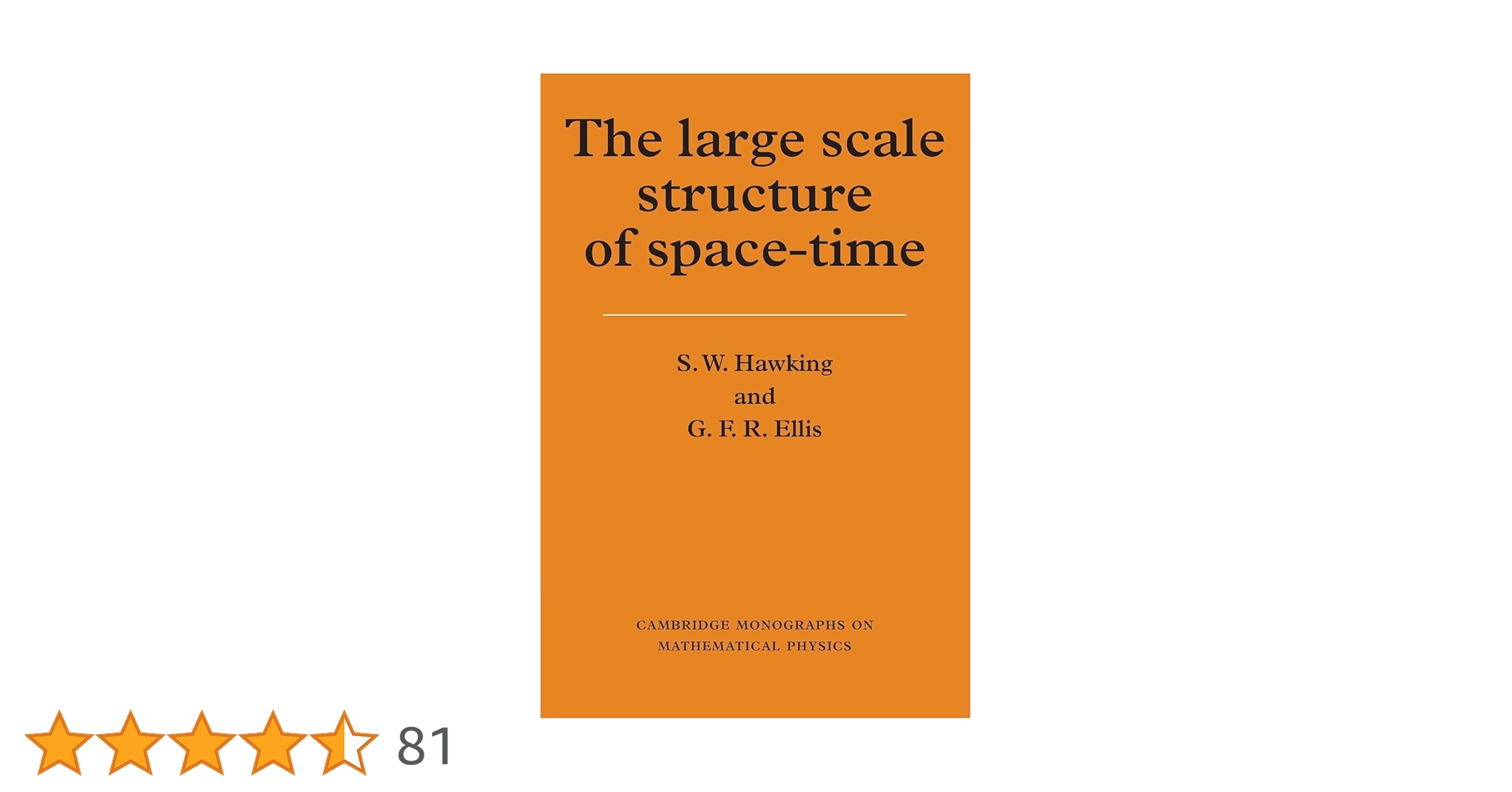 Amazon | The Large Scale Structure of Space-Time (Cambridge