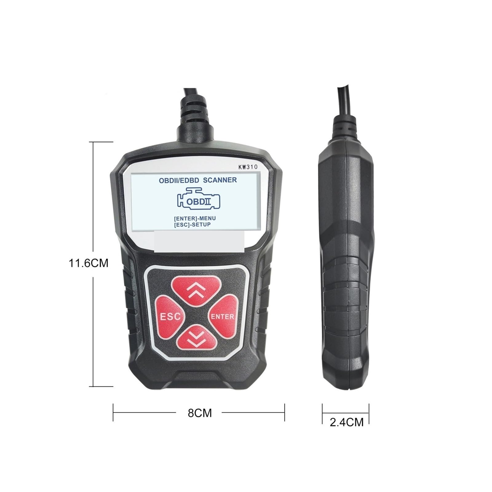OBD2 Code Reader Diagnostic Scanner OBD Car Scanner Tool Check Engine Light Fault Code Reader Auto Car Diagnostic Tool