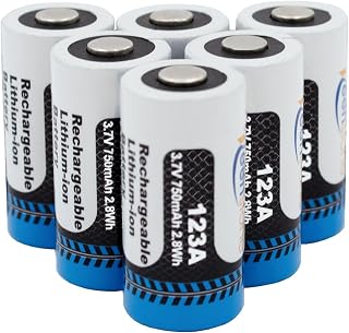 CR-123A 3v Rechargeable Lithium Batteries 6 Pack