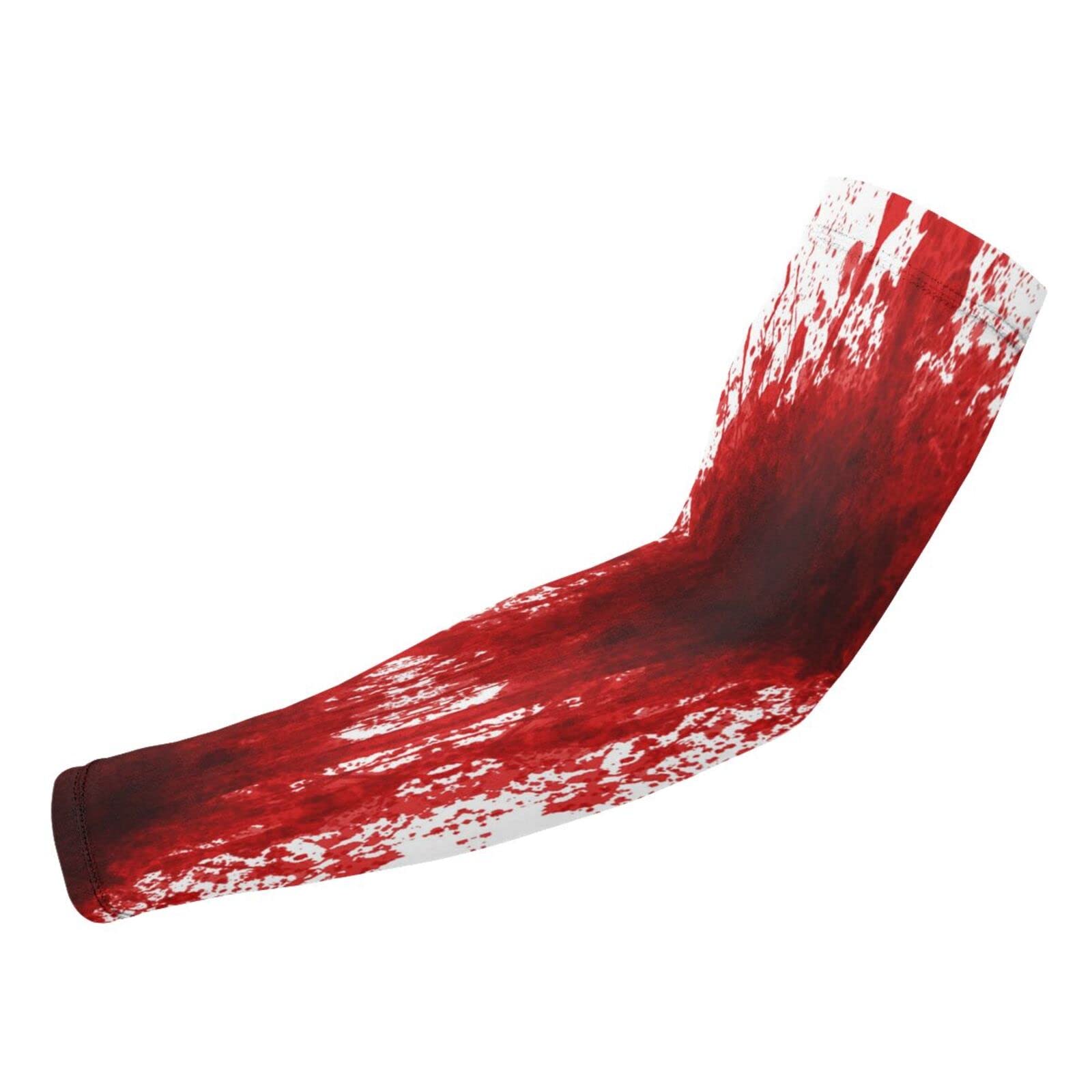ZGXJJPP Bloody Splatter Arm Sleeves for Men or Women - Tattoo Cover Up - Cooling Sports Sleeve for Basketball Golf Football