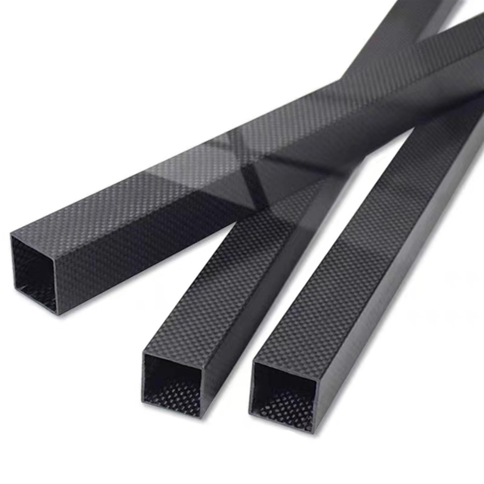 3K All Carbon Fiber Square Tube with High-Strength Length of 500mm,OD 10mm -30mm, Plain Glossy Used as A Bracket 3K Carbon Fiber Square(30x30x28x500mm)